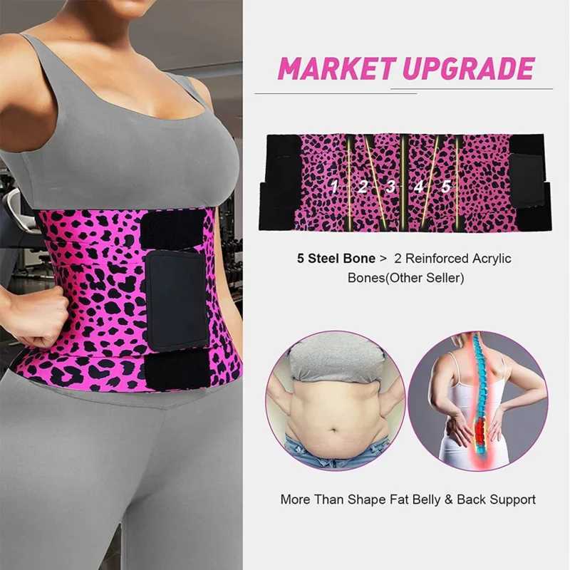 Womens waist trainer tight corset abdominal control exercise sweatband professional exercise slimming abdominal belt mens weight loss gym for girls W2