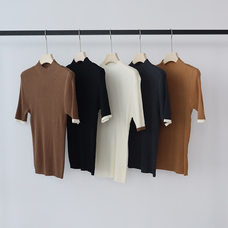 LTX311 Women's Wool Blend Pleated Pullover with Soft Half Turtleneck