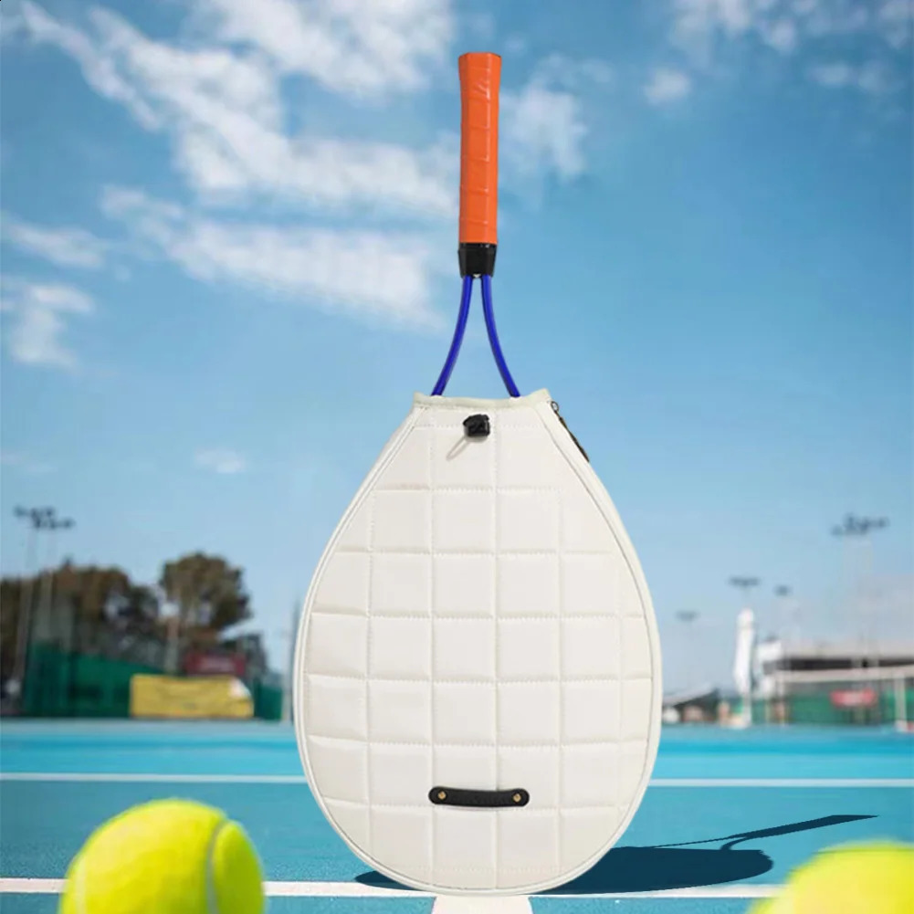 Tennis Racquet Crossbody Bag Waterproof Pickleball Paddles Shoulder Bag Zipper Closure for Pickleball Tennis Badminton 250117