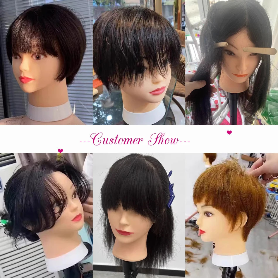 Long Hair Mannequin Head with Human Hair Hairdresser Practice Training Head Cosmetology Manikin Doll Head And Wig Stand Tripod 250114