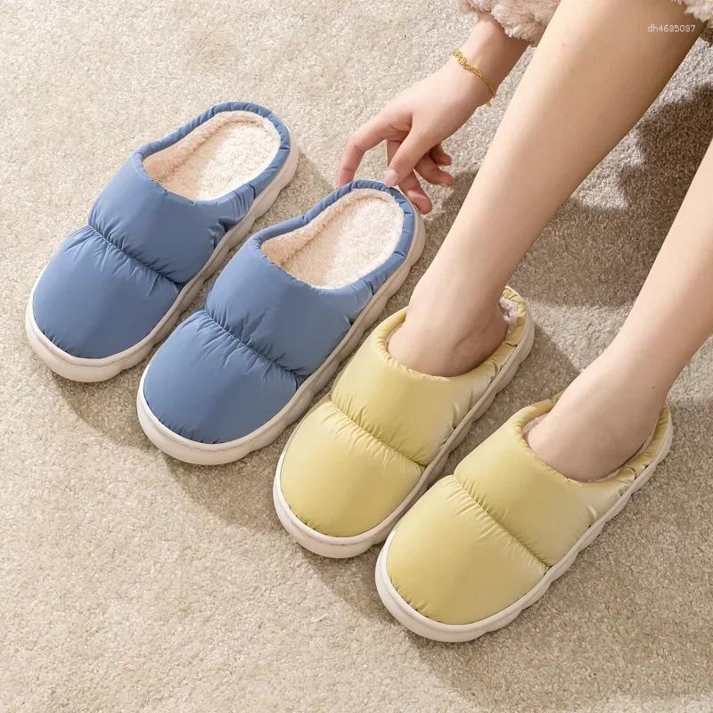 Slippers Women's Winter Home Couple Warm Non Slip Plush Cotton Comfort Thick Soled or Anti Cold zhanyishengli