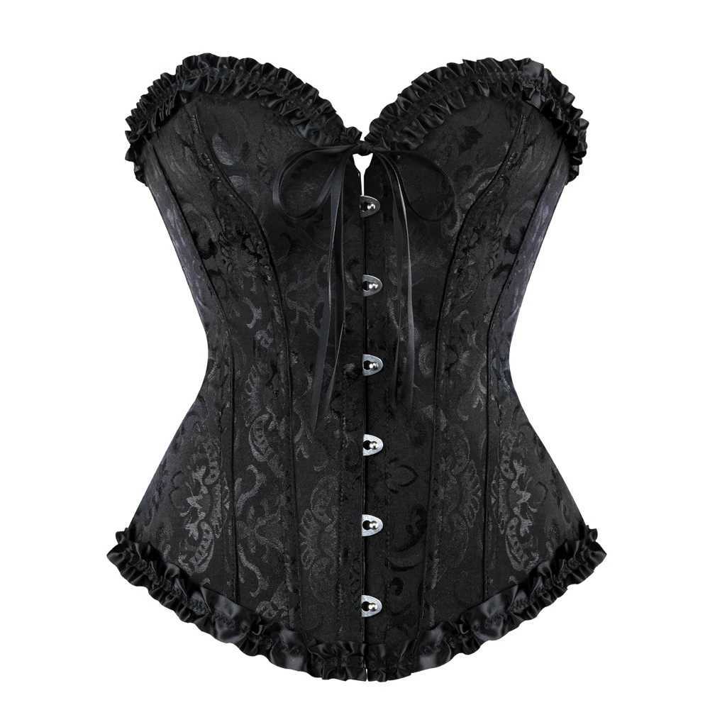 Sexy Women Bustier Lace Up Corset Top Corset Boned Waist Trainer Lingerie Overbust Corsets Body Shaper Corsets for Women W250120