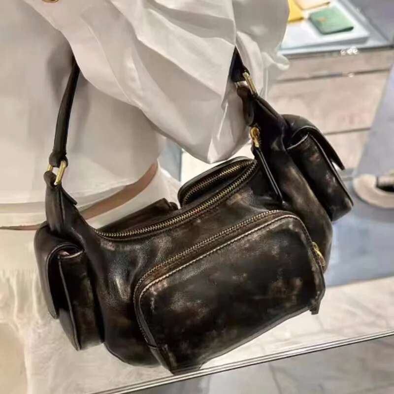 Annmouler Design Hobo Multi Pocket Locomotive New Single Shoulder Underarm High Capacity Women Bag