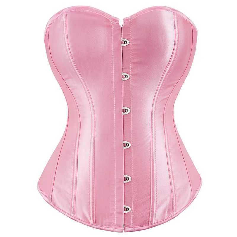 Corset Top Bustier Overbust Women Sexy Satin Lingerie Corselet Plus Size Red Black Green Pink Brown Gold Purple W250120