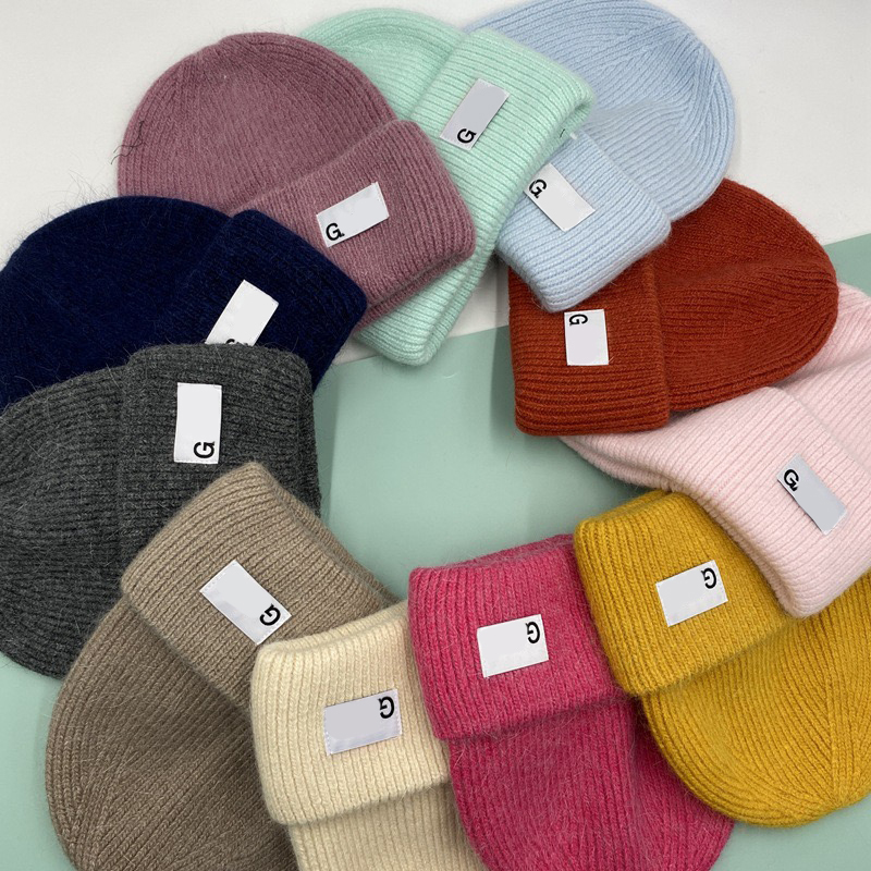 Designer beanie men bonnet women winter hat spring outing warm knitted beanies Rabbit knitted hat craft cap fashion classic bonnet girl boy casquette woman hats