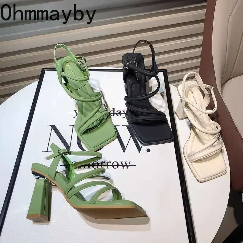 Designer Summer Women Sandals Fashion Elegant Narrow Band Shoes Ladies Outdoor Party Dress High Heel Sandalias