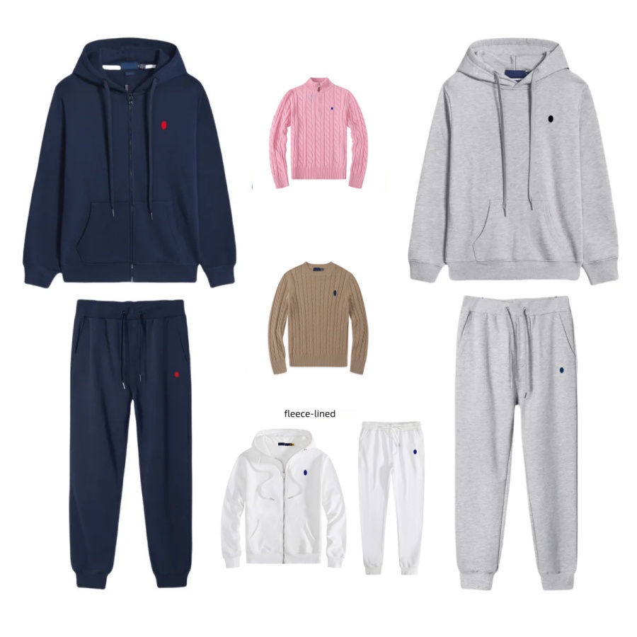 Full Zip Up Hoodie Tracksuit Mans Hoodies Designer Hoodies Woman Sweatshirt Men Clothing Set Pullover Cotton Long Sleeve Casual Designer Sweatsuit Set Fashion