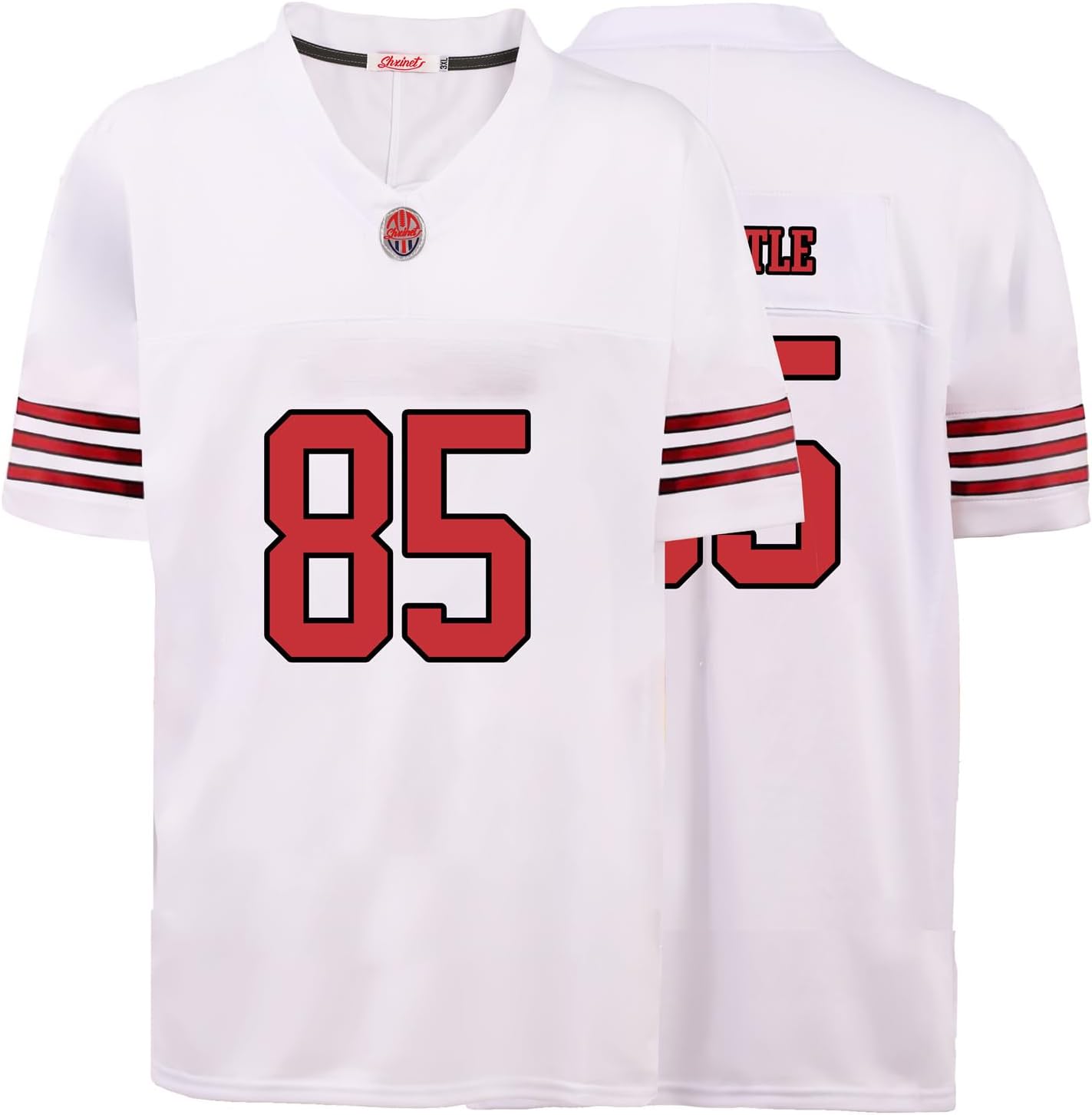 Hot sale Custom Mens/Youth Football ed T-Shirt for Sports Fan Red/White No Brand/s Free shipping