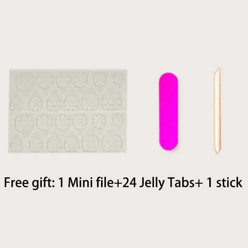 Short flat square pressed nail pink classic French fake nail can be reused for women and girls fake nailsW250120