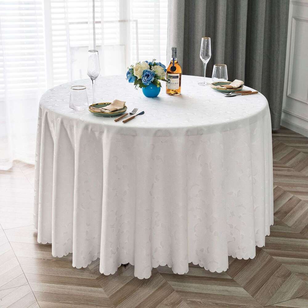 0176 Five star hotels, large round tablecloths, jacquard dark patterned high-end table skirts, embroidered tablecloths