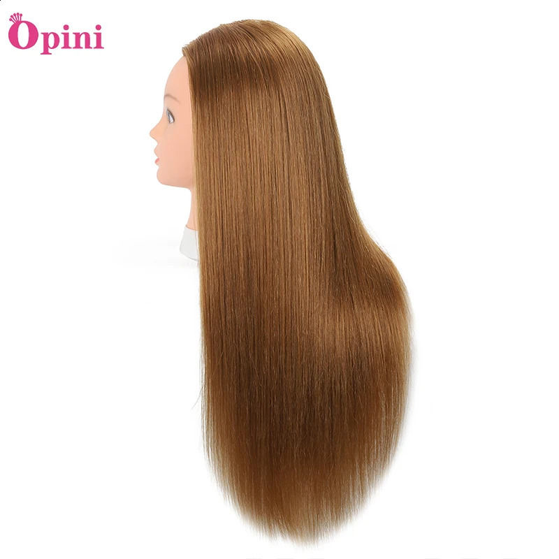 Mannequin Head with Human Hair 26-28Cosmetology Mannequin Doll Head For Hairdresser Practice Braiding Head 250114