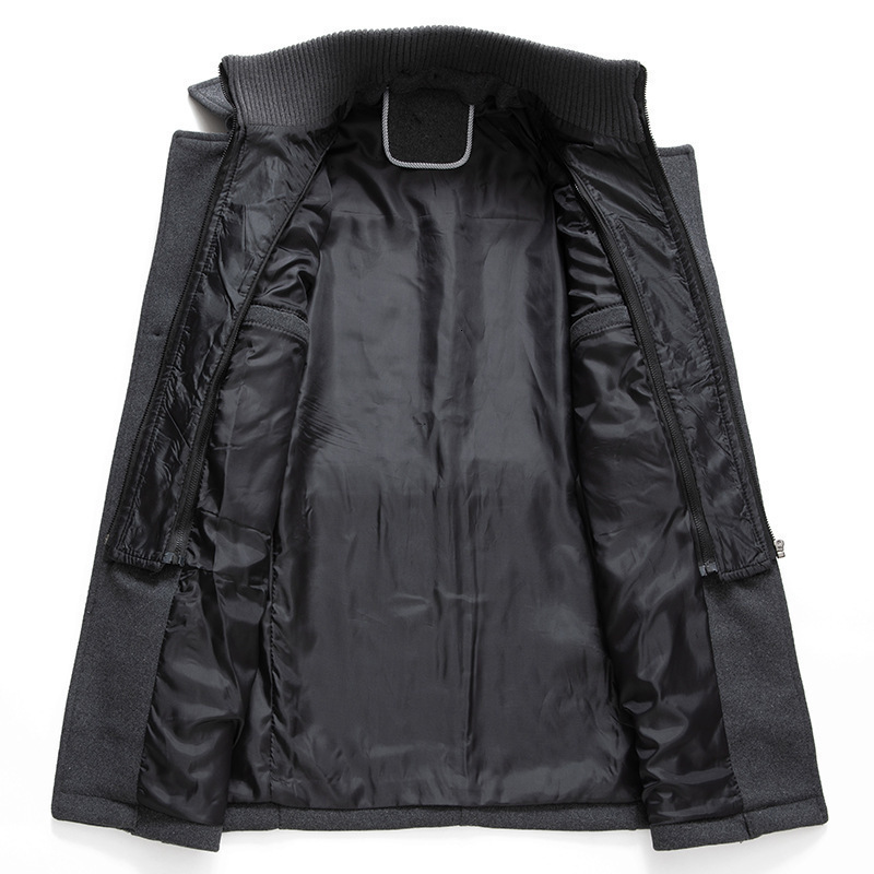2025 Autumn/Winter Men's Business Woolen Coat Fashion Double Collar Cold resistant Men's Coat High-quality Woolen Coat Men's