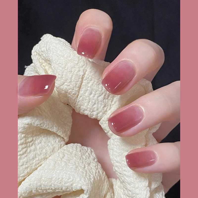 24Pcs Cute Press on Nails Short Square False Nails Glitter Diamond Fake Nails Cat Eye Full Cover Artificial Nails Tips for GirlsW250120