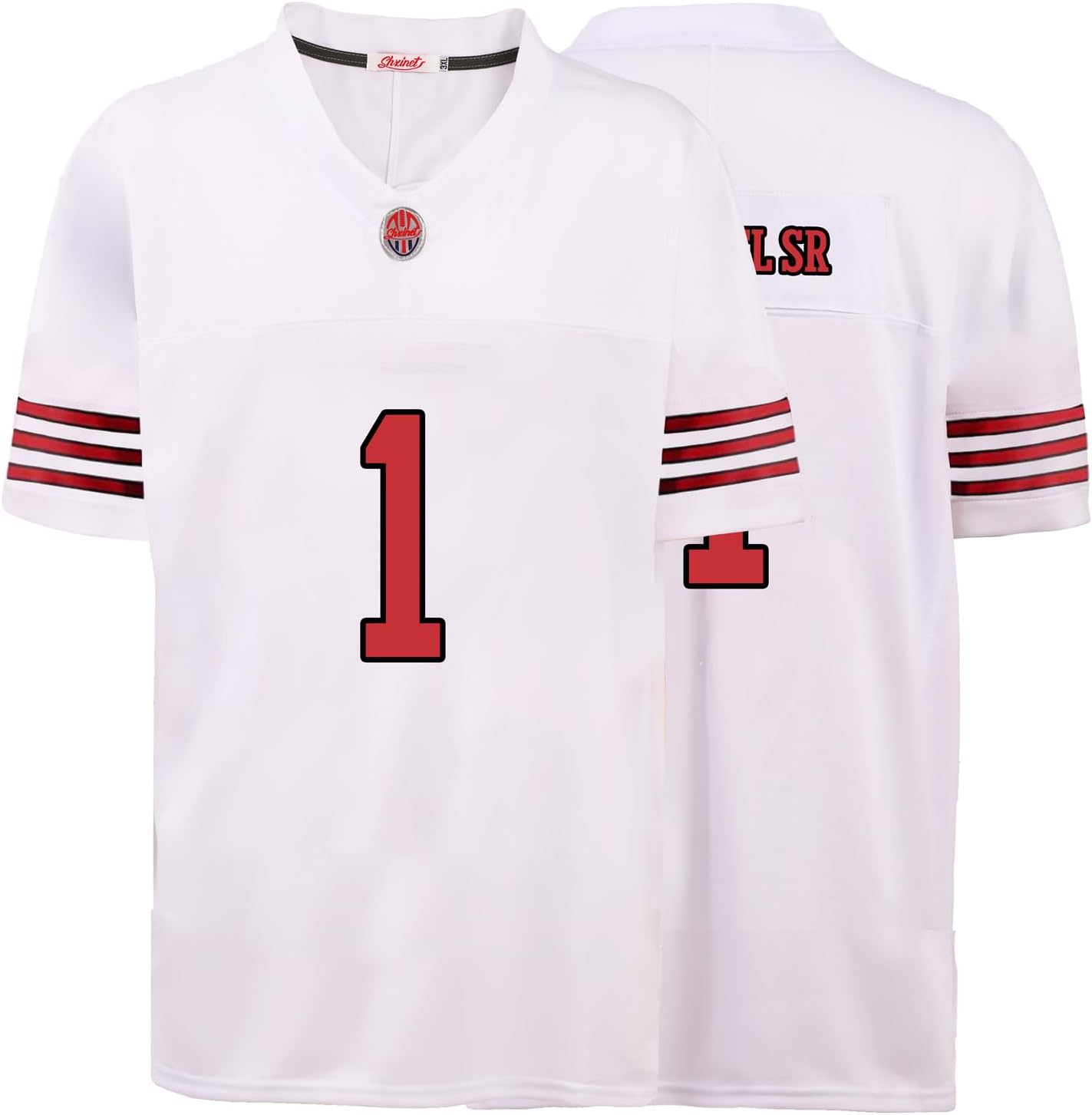 Hot sale Custom Mens/Youth Football ed T-Shirt for Sports Fan Red/White No Brand/s Free shipping