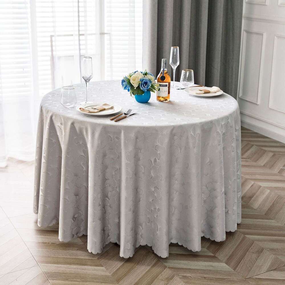 0176 Five star hotels, large round tablecloths, jacquard dark patterned high-end table skirts, embroidered tablecloths