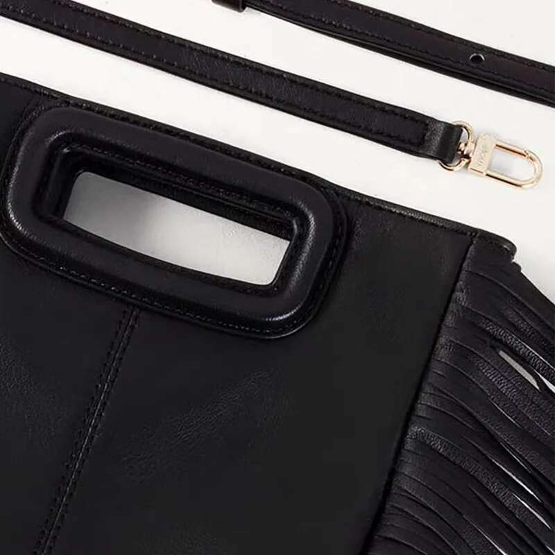 2024 New Women Stylish Shoulder High Quality Black Sheepskin Crossbody Design Ladies Vintage Leather Bag