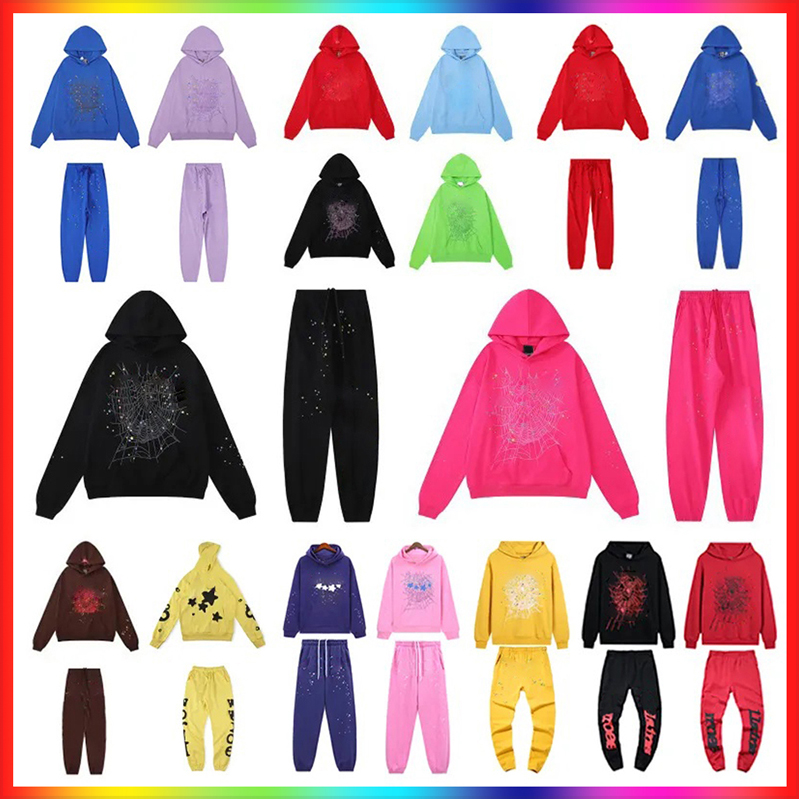 designer hoodies Young Thug Men Women Hoodie High Quality Print Web Graphic Pink Sweatshirts y2k Pullovers S-2XL Designer Hoody Tracksuit