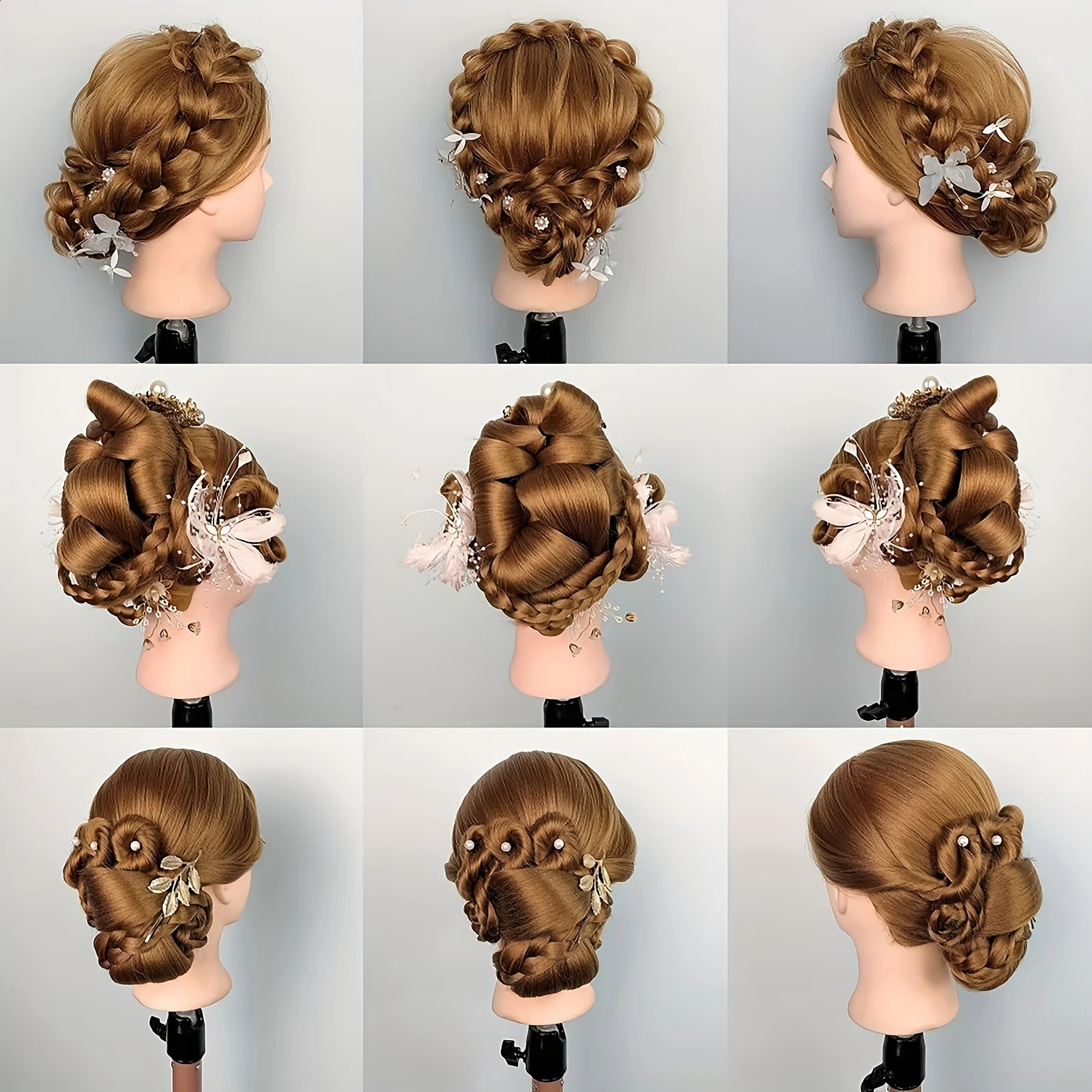 Mannequin Head with Human Hair 26-28Cosmetology Mannequin Doll Head For Hairdresser Practice Braiding Head 250114