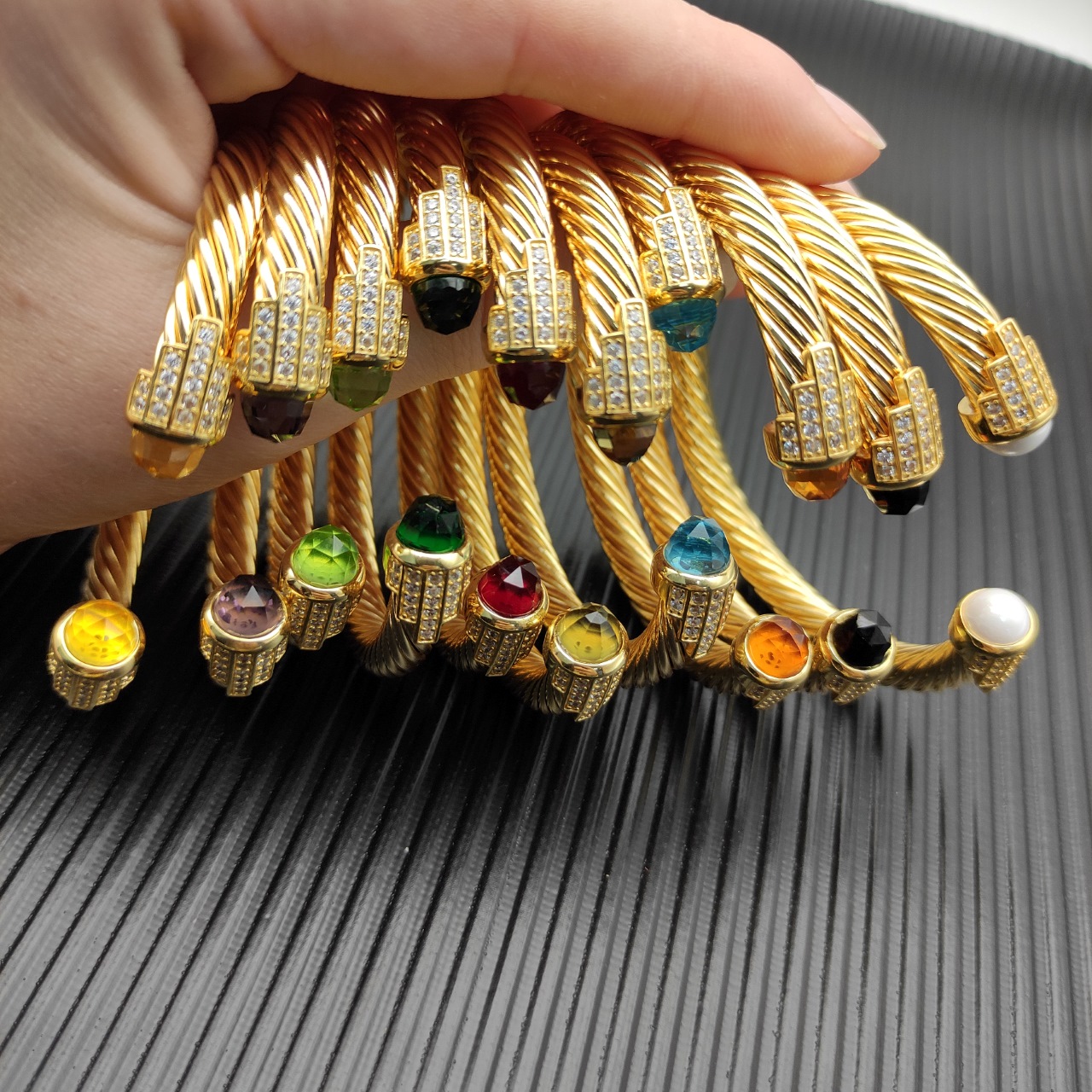 Cuff Bracelet for Women Cable Wire Bracelet - Two Tone Twisted Bangle Bracelet - Silver Cuff Knot Vintage Bracelets Jewelry Vintage Jewelry Christmas Day Gifts