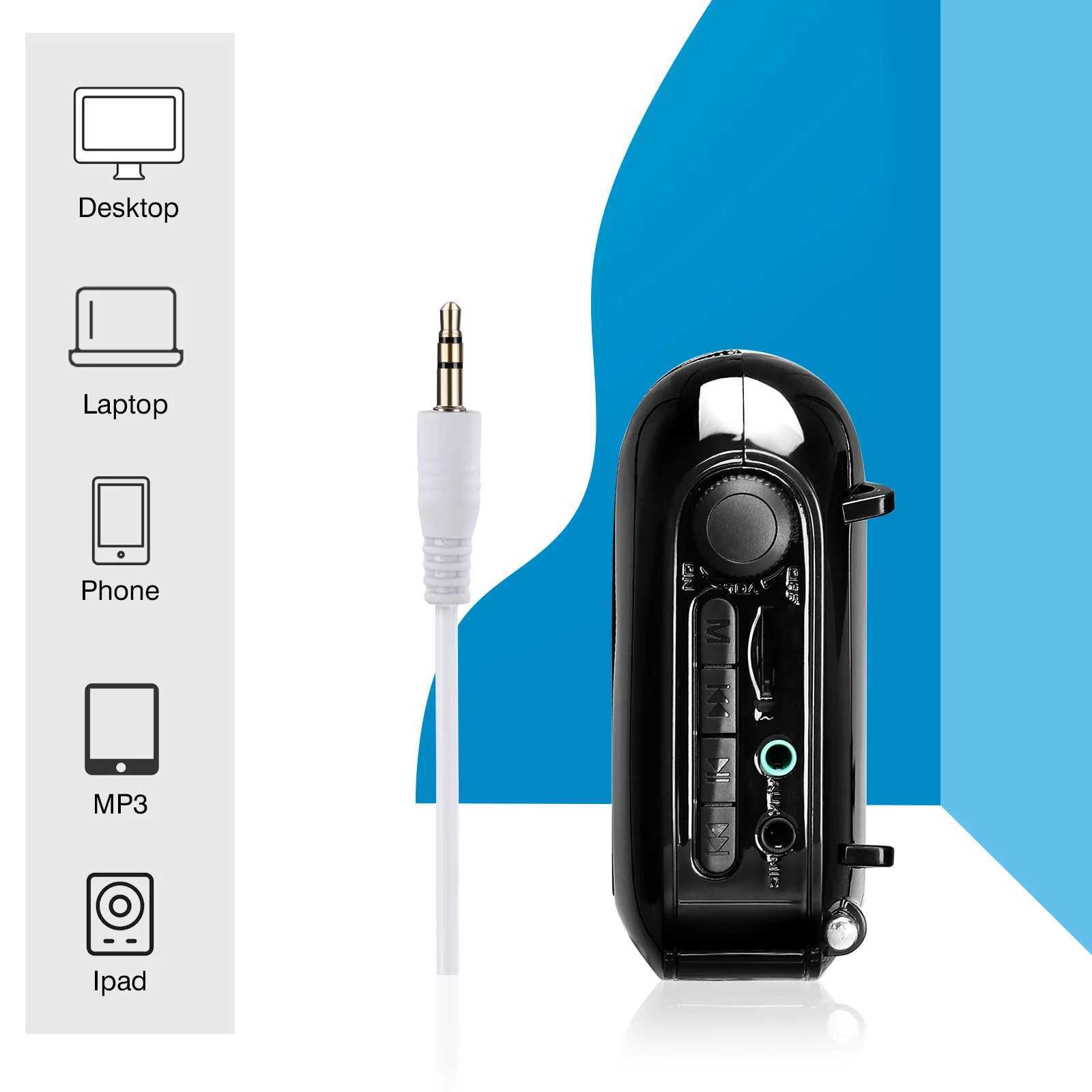 Loudspeaker box APORO T9 Megaphone Portable UHF Wireless Speaker 15W Cordless Vo Amplifier Loudspeaker 7.4V Lautspre FM Ra Z241128