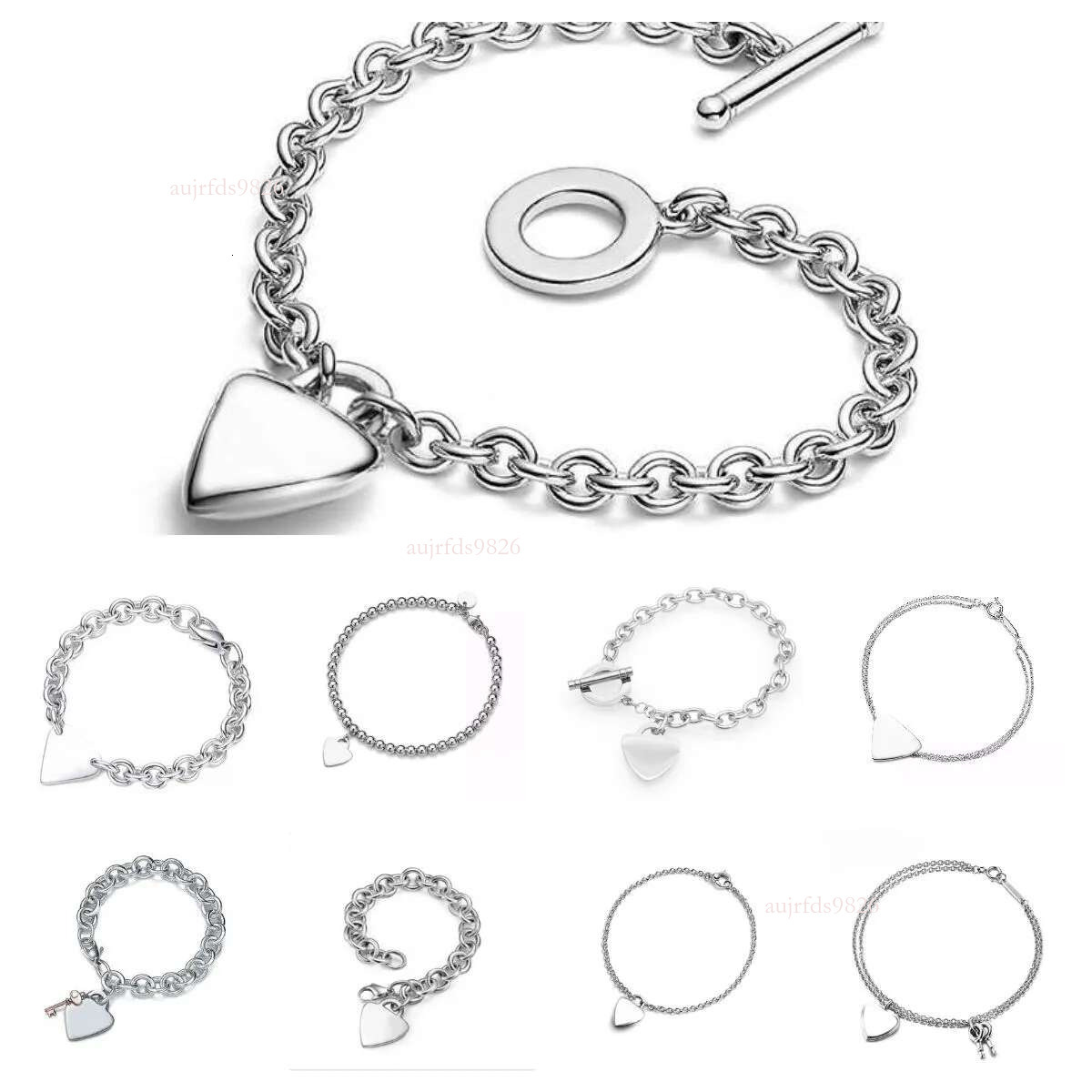 Designer Bracelet Jewlery Designer For Women Sterg Sier Jewelry Charm Bracelets Stainless Steel Fashion Key Heart Charm Braclets Gift cd02a1
