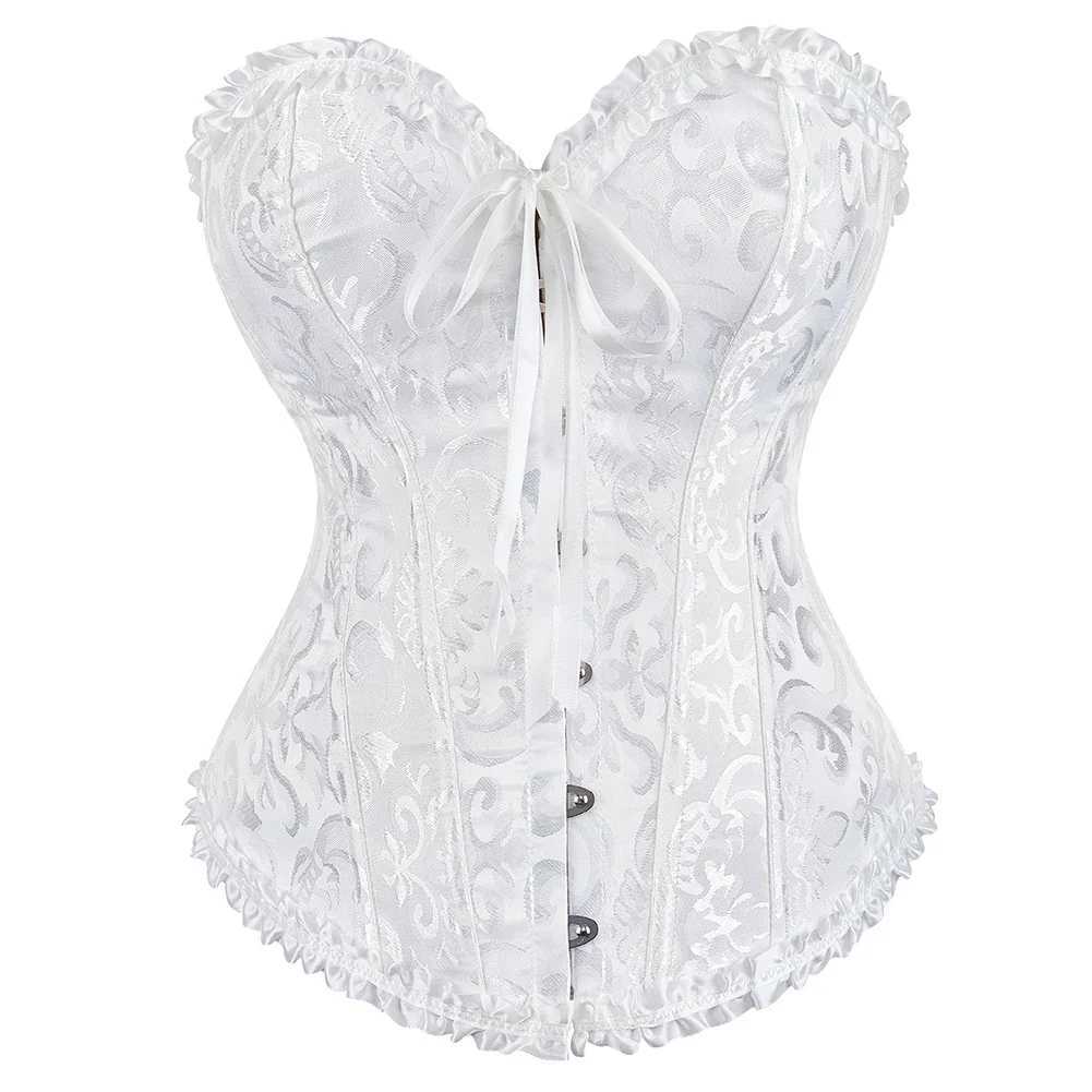 Corsets Top Bustiers Body Shaper for Women Overbust Corset Sexy Jacquard Lingerie Vintage Victorian Costume Plus Size Corset W250120