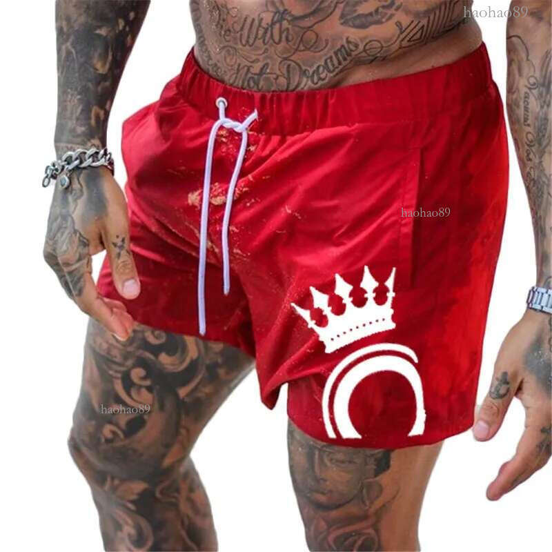 Fitness Bodybuilding Mens Summer Casual Cool Short Pants Red Black Male Jogger Workout Beach Shorts for Men