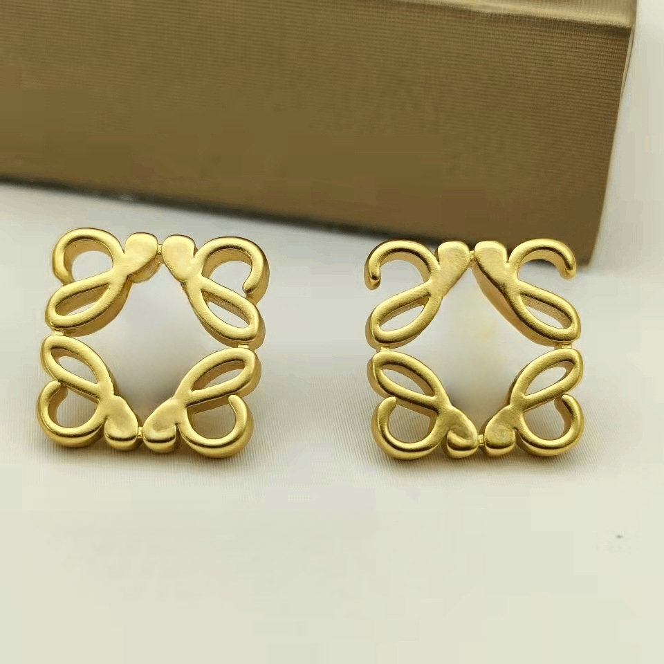 Designers Stud Earrings for Women Gold Plated Earring Designer Jewelry Brand Letter Geometric Luxury Earring