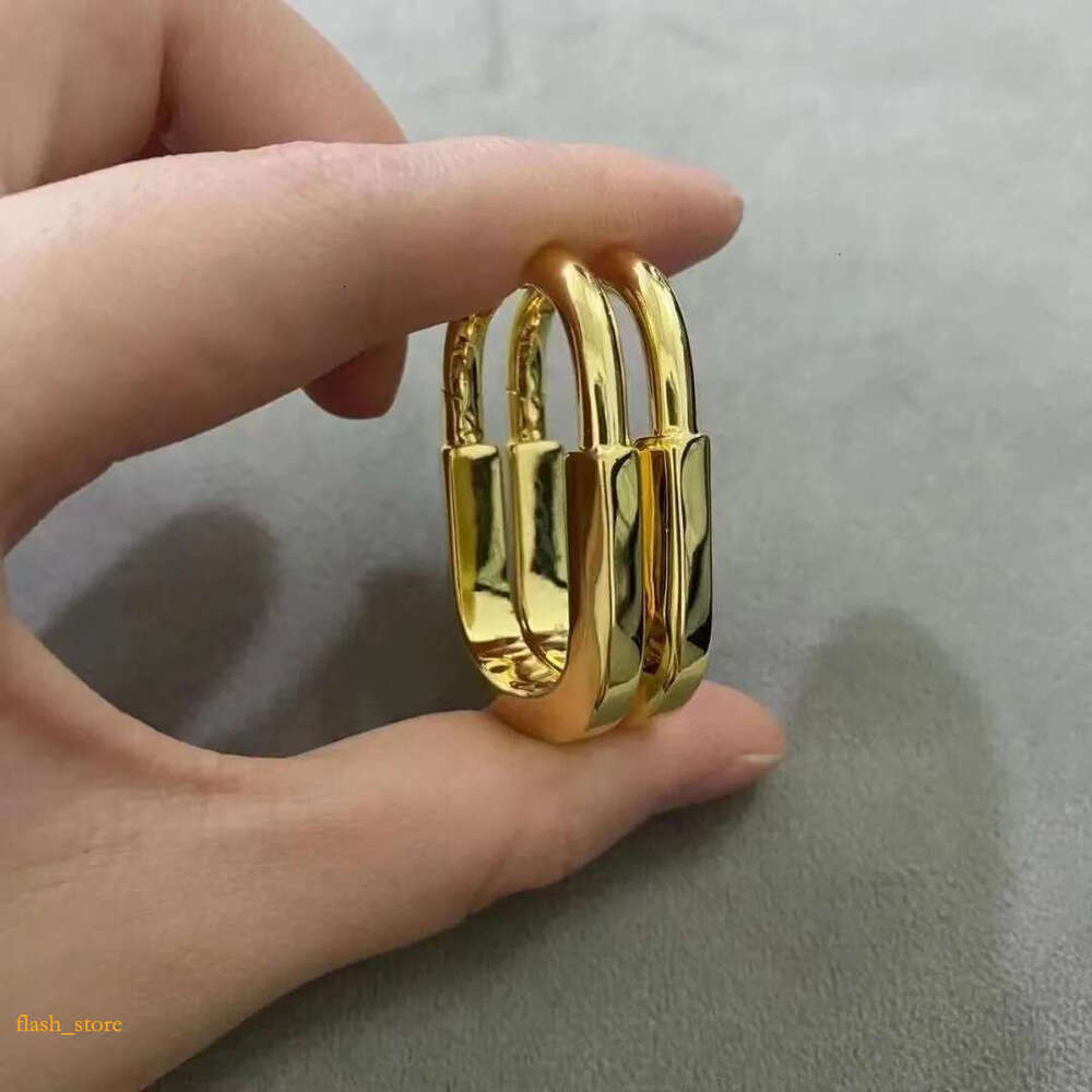 high burnishing women hoop earrings designer horseshoe U shape sterg sier plated gold earrings inlaid crystal dia love earring classic jewelry party