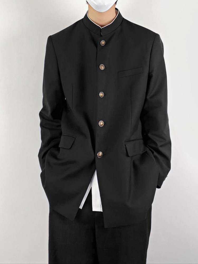K850 Men's Autumn Floral Suit Jacket - Business Casual Texture for Banquets