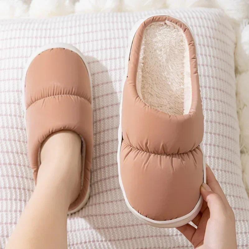 Slippers Women's Winter Home Couple Warm Non Slip Plush Cotton Comfort Thick Soled or Anti Cold zhanyishengli