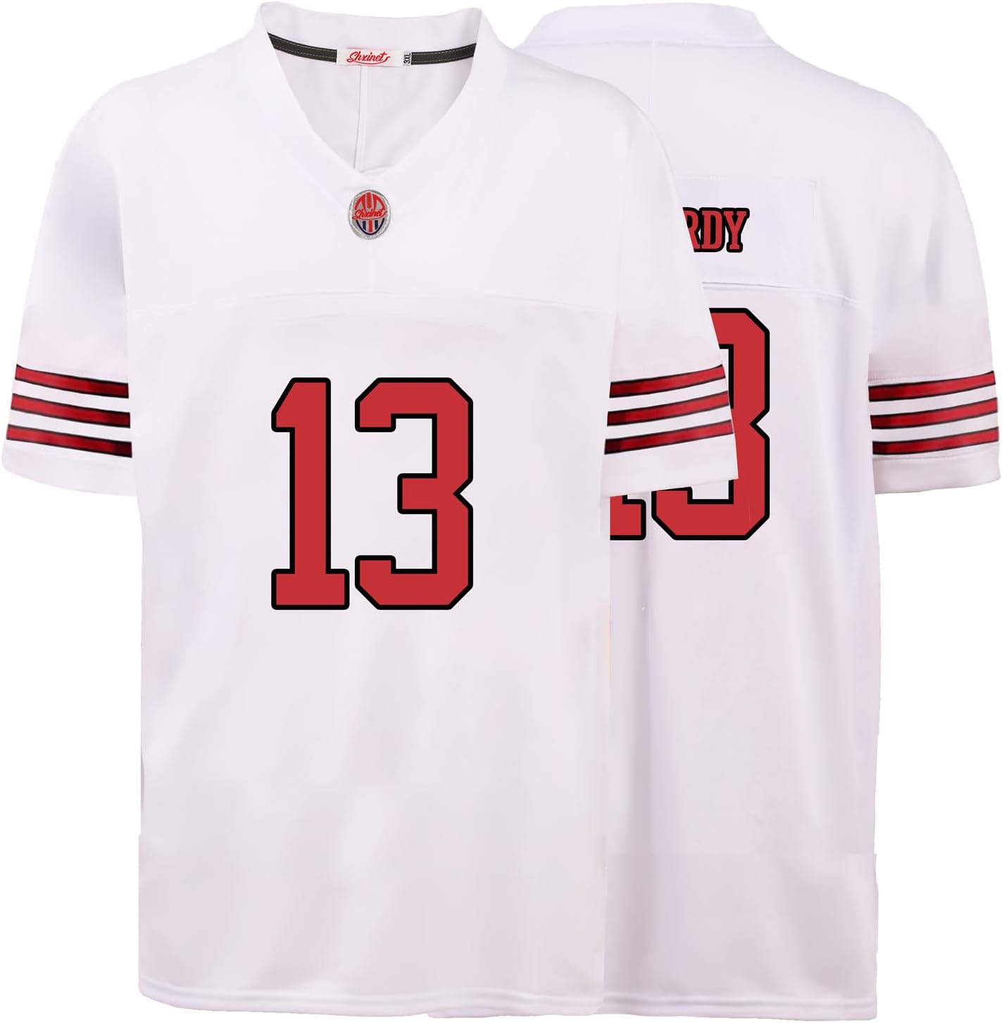 Hot sale Custom Mens/Youth Football ed T-Shirt for Sports Fan Red/White No Brand/s Free shipping