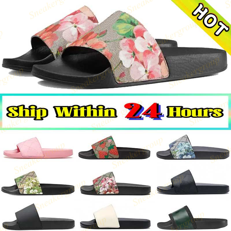 Designer slippers Men Women slides Sandals flat sliders for men slipper platform rubber slide Black pink womens luxury shoes Summer beach sandal size 35-45