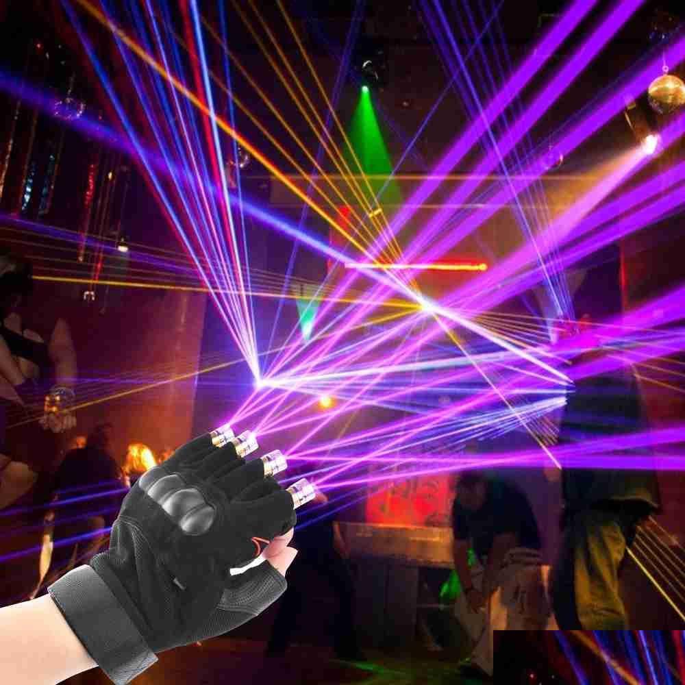 Rave Toy Laser Glove Stage Performance Light Disco Ballroom Atmosphere Red Green Party Wedding Effect 240411 Drop Delivery Otcdf