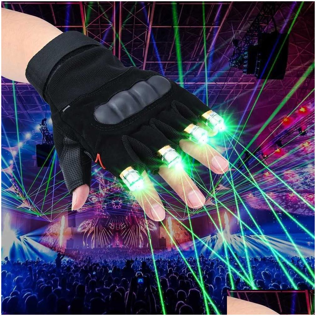 Rave Toy Laser Glove Stage Performance Light Disco Ballroom Atmosphere Red Green Party Wedding Effect 240411 Drop Delivery Otcdf