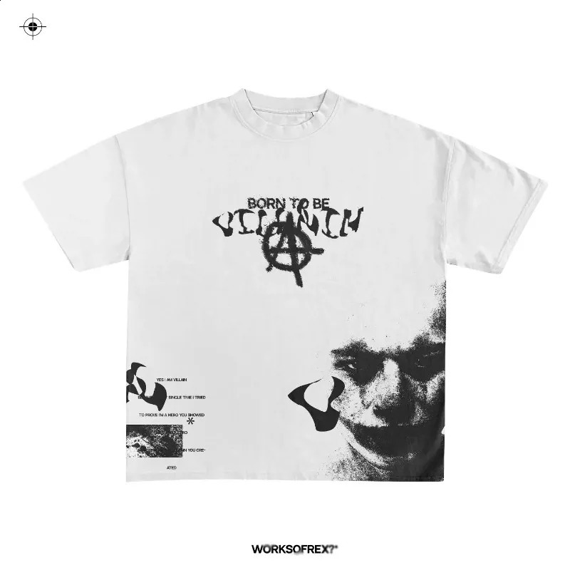 street fashion top letter print n shortsleeved women Y2k oversized Tshirt Hip hop retro Harajuku couple shirt 250122