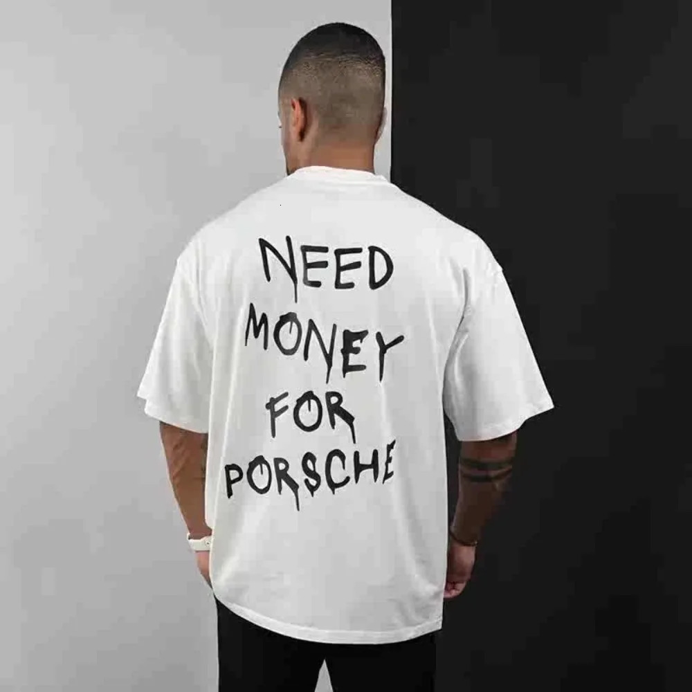 Mens T Shirts Need Money Prue Cotton Shirt Ex Machina Summer Short Sleeve Oversize Male Tshirt Streetwear Vintage Hipster Tee 250118