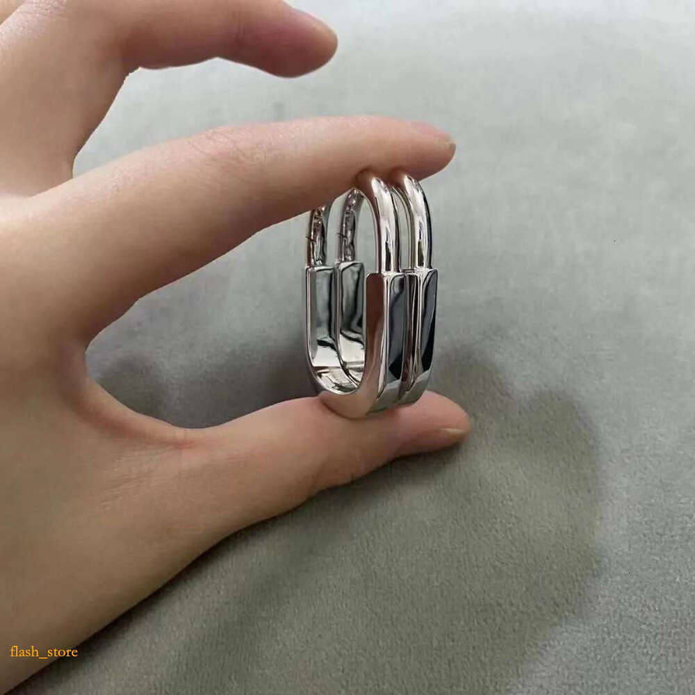 high burnishing women hoop earrings designer horseshoe U shape sterg sier plated gold earrings inlaid crystal dia love earring classic jewelry party