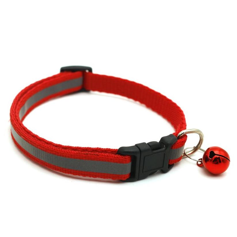 Collars Pet Collar Reflective Pets Bell 12 Color Puppy Adjustable Size Suitable For Cats And Small Dogs Supplies High Quality Drop De Dhcuv