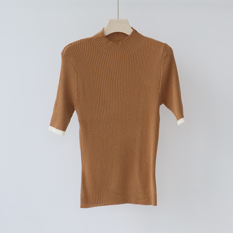LTX311 Women's Wool Blend Pleated Pullover with Soft Half Turtleneck