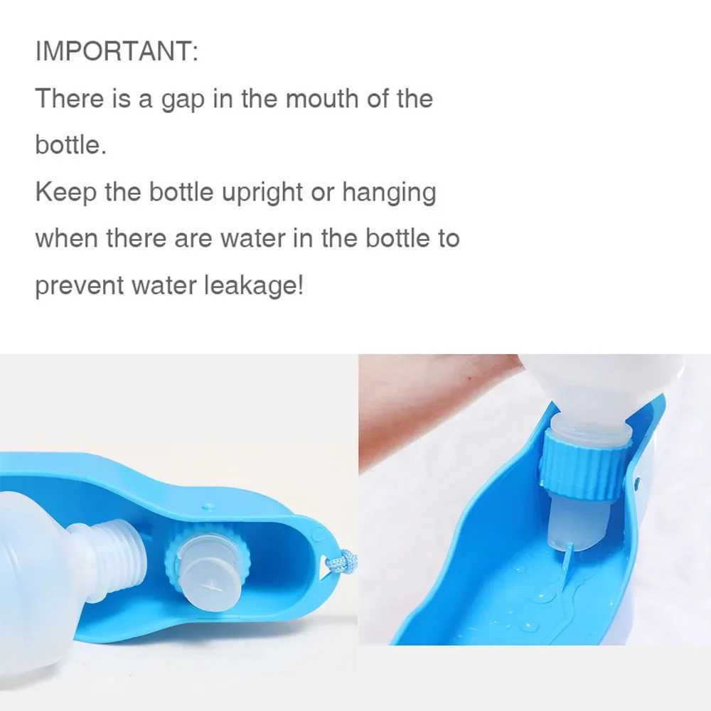 250/500ml pet cat and dog water bottle foldable portable beverage bottle travel outdoor beverage bowl Y250319