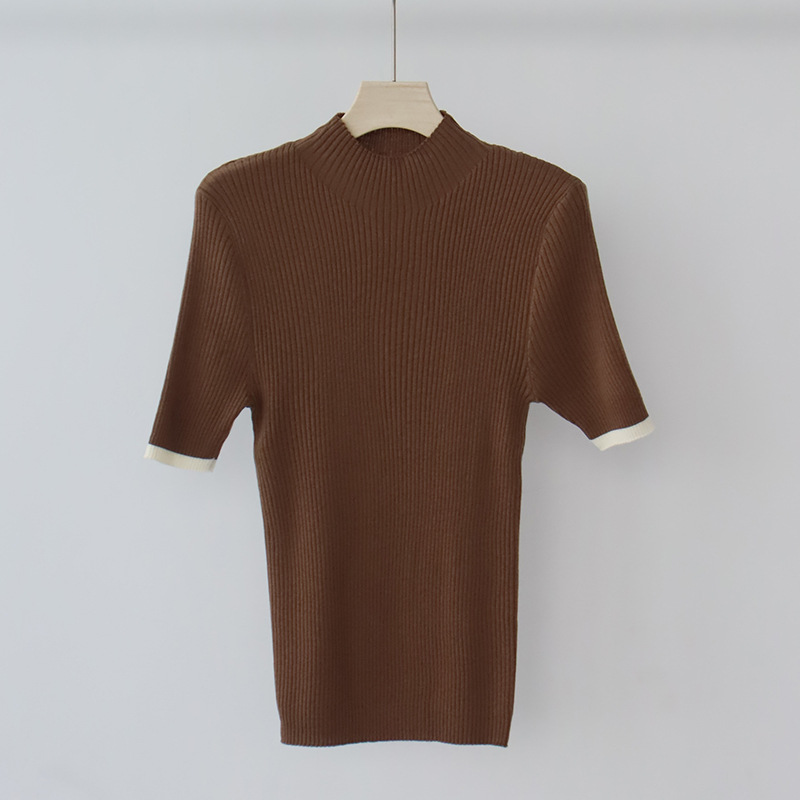 LTX311 Women's Wool Blend Pleated Pullover with Soft Half Turtleneck