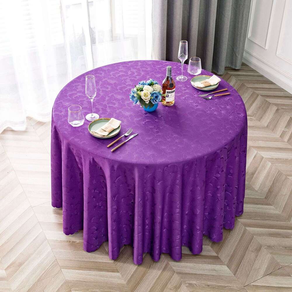 0176 Five star hotels, large round tablecloths, jacquard dark patterned high-end table skirts, embroidered tablecloths