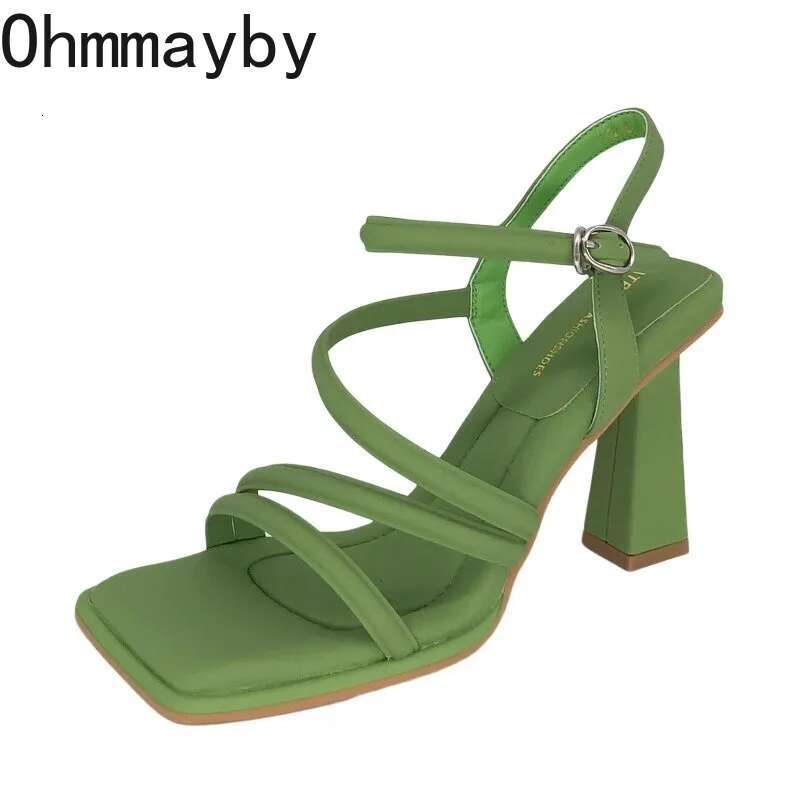 Designer Summer Women Sandals Fashion Elegant Narrow Band Shoes Ladies Outdoor Party Dress High Heel Sandalias
