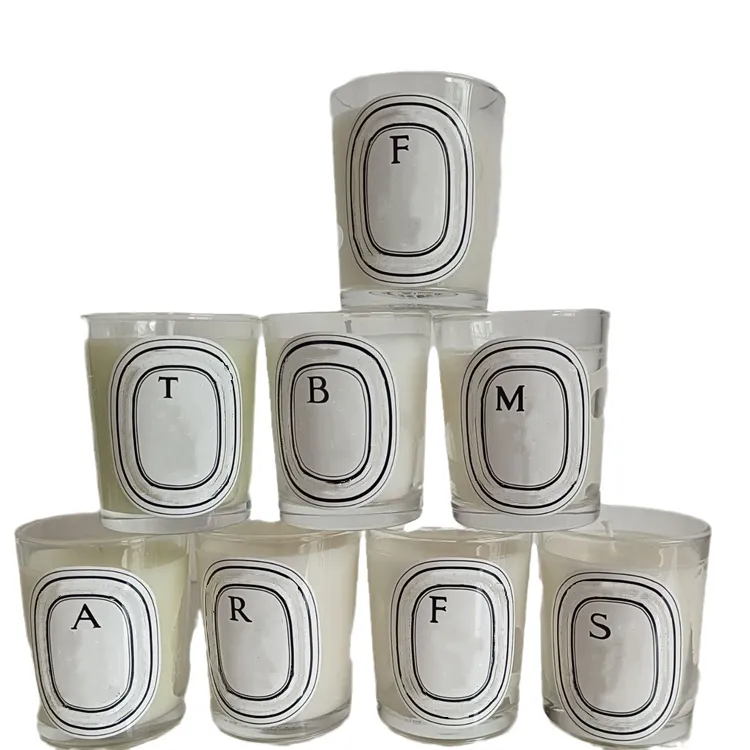 Aromatherapy French Scented Candle White Pure Natural Plant Essential Oil Lantern cherry blossom rose chamomile less Fragrance Hand Gift Home Decorati
