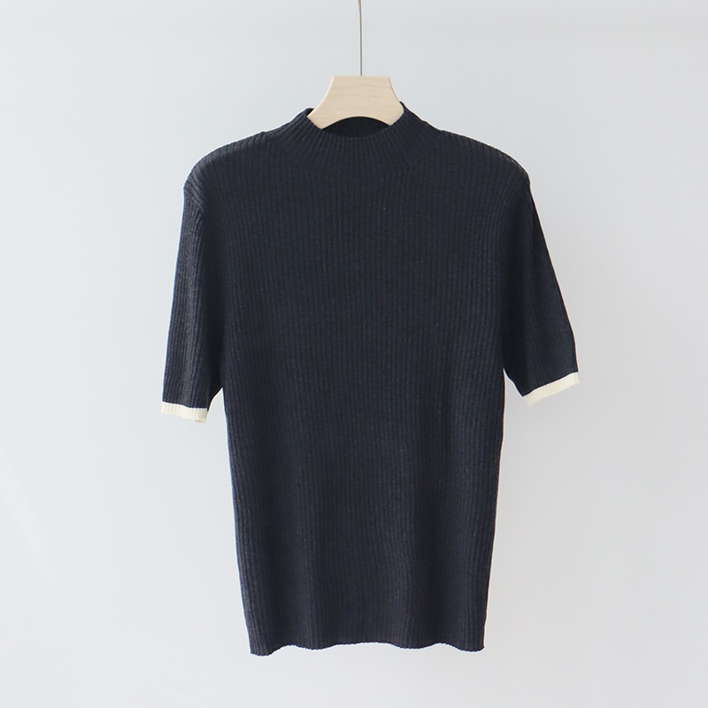 LTX311 Women's Wool Blend Pleated Pullover with Soft Half Turtleneck