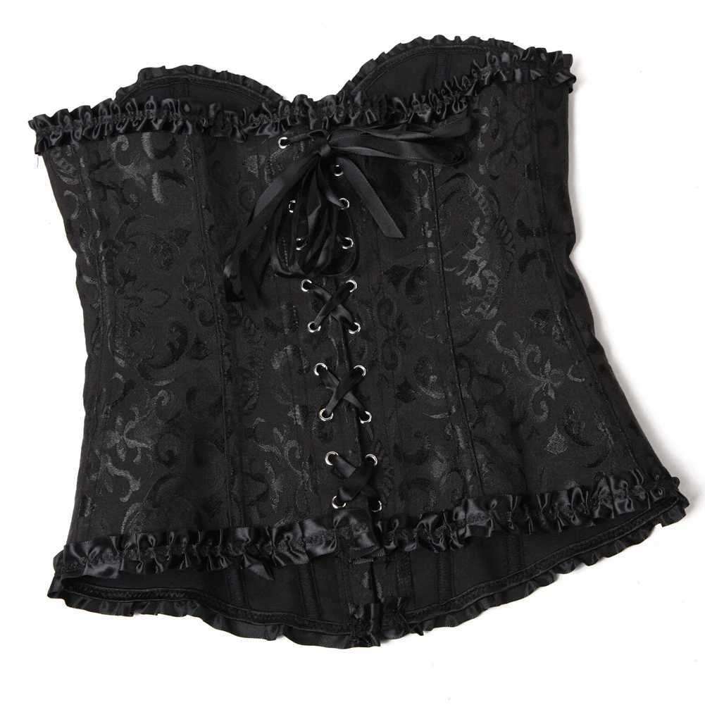 Sexy Women Bustier Lace Up Corset Top Corset Boned Waist Trainer Lingerie Overbust Corsets Body Shaper Corsets for Women W250120