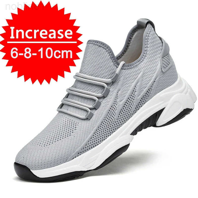 Men Sneakers Elevator Shoes Hidden H Breathable Heightening Shoes For Men Increase Insole 6-8-10CM Mens Casual Height Shoes Z250120