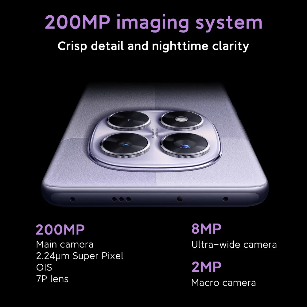 Redmi Note 14 Pro 5G Global Version Smartphone Dimensity 7300-Ultra NFC 200MP Camera 1.5K 120Hz AMOLED Display