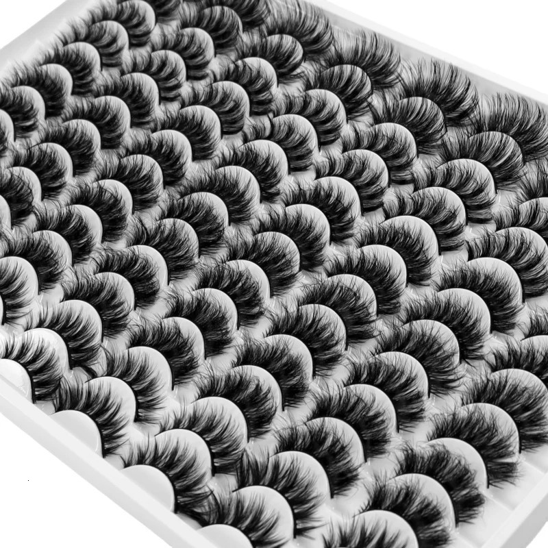 48 pairs of 6 styles of mixed fluffy curly false eyelashes eye-catching thick 5D false mink eyelashes multiple packs 250108